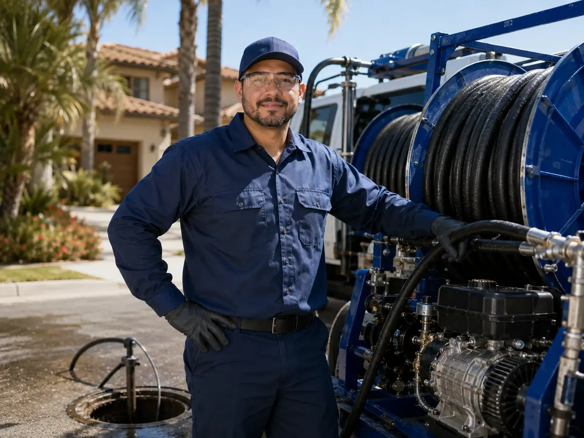 Hydro jet sewer cleaning in Alamo