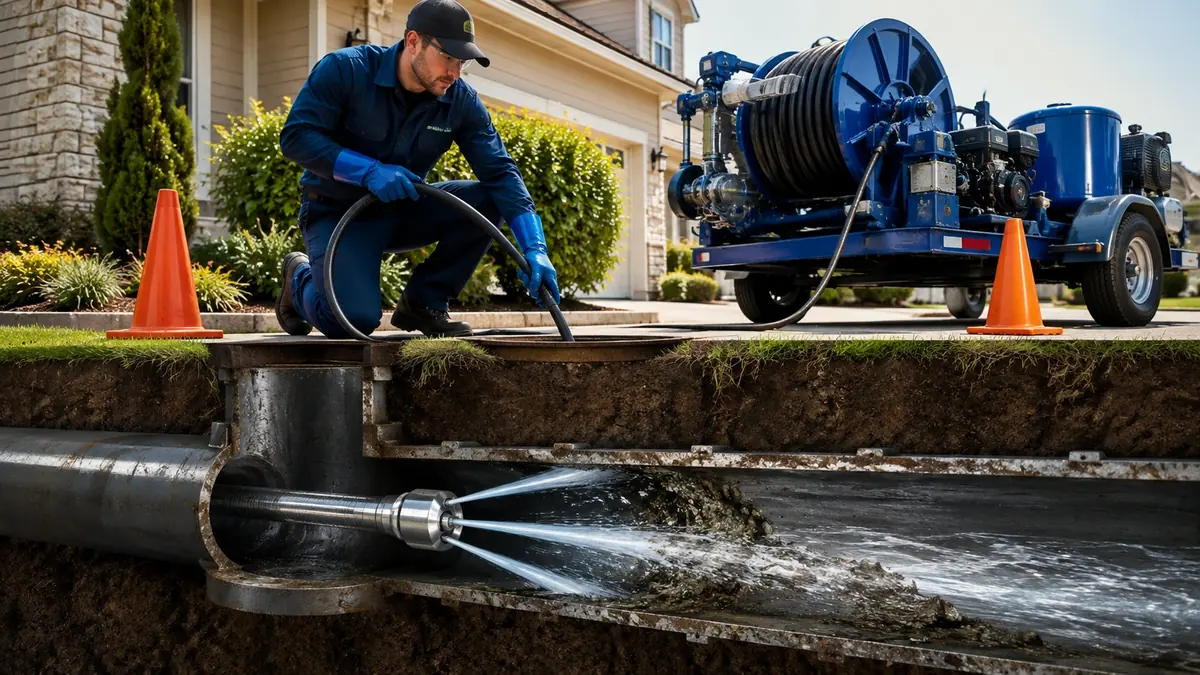 Main Sewer Line Hydro Jet Cleaning in Alamo